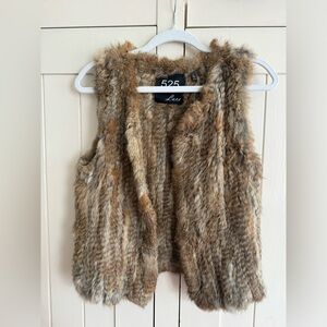 Genuine Rabbit Fur Vest - size small, 525 America Brand